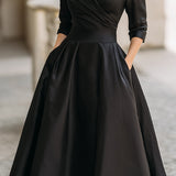 Lina - Robe midi en satin