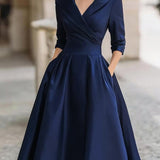Lina - Robe midi en satin