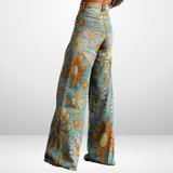 CINDY™ | Pantalon Vintage Ample à l’Élégance Florale