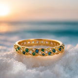 Amaraya | Brise de l'Océan Bague en Argent 925 avec Quartz