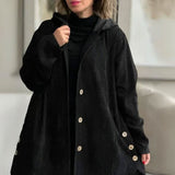 🍂 Veste à capuche en velours décontractée pour l'automne