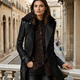 Victoria™ - Manteau en Cuir Luxueux
