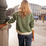 EMILIA™ | PULL À COL EN V VERT