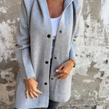 Appolinia™ | Cardigan avec Boutons et Capuche