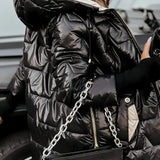 Zéphirine | Veste matelassée longue et chaude avec capuche enveloppante