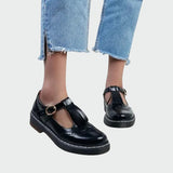 Olivia - Chaussures en cuir T-Bar élégantes